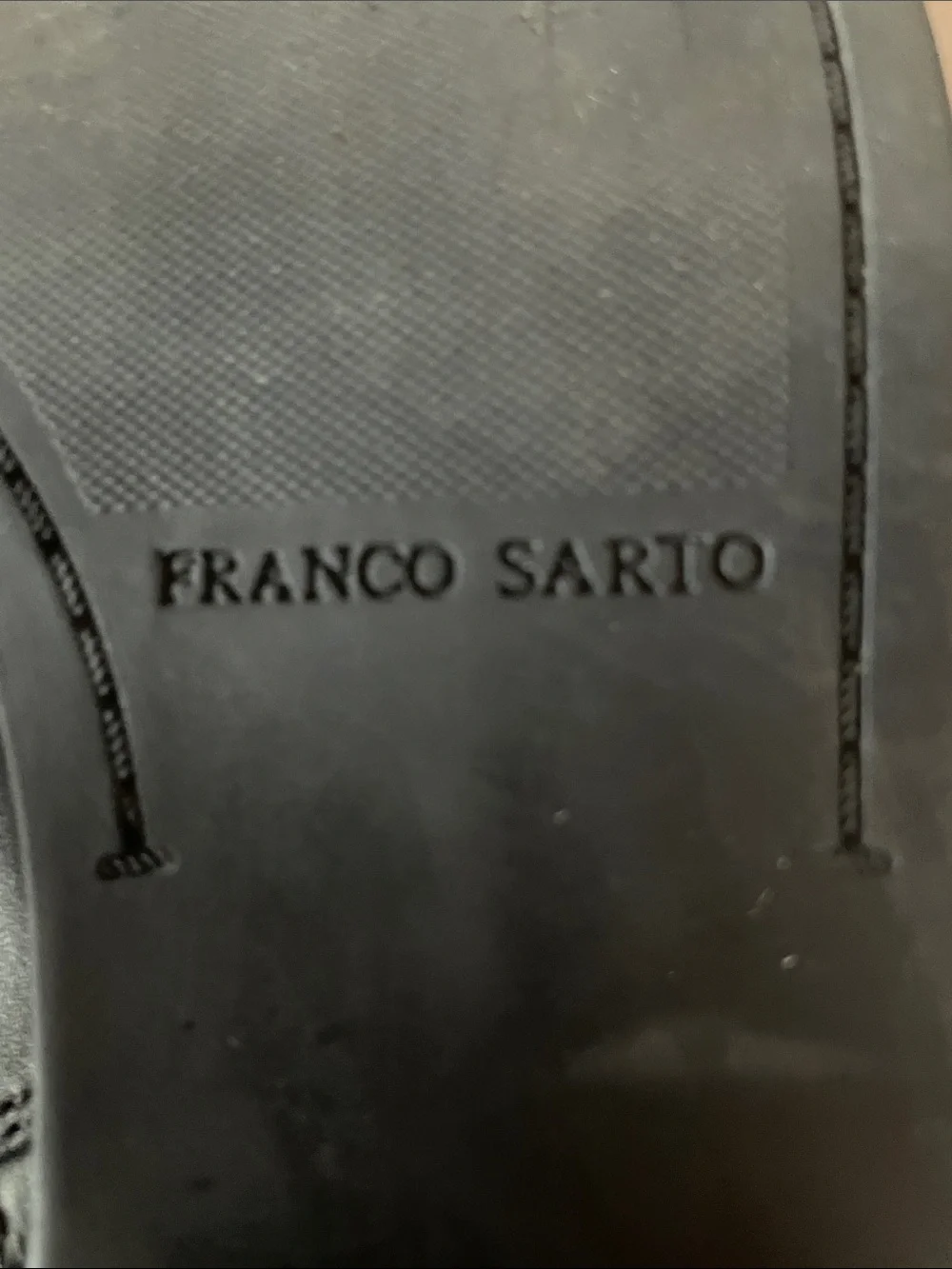 Franco Sarto Black Glove-Leather Over-The-Knee Boots